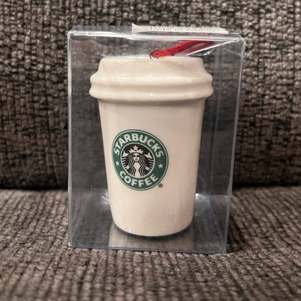 Starbucks Holiday 2007 Logo Ceramic Ornament NIB